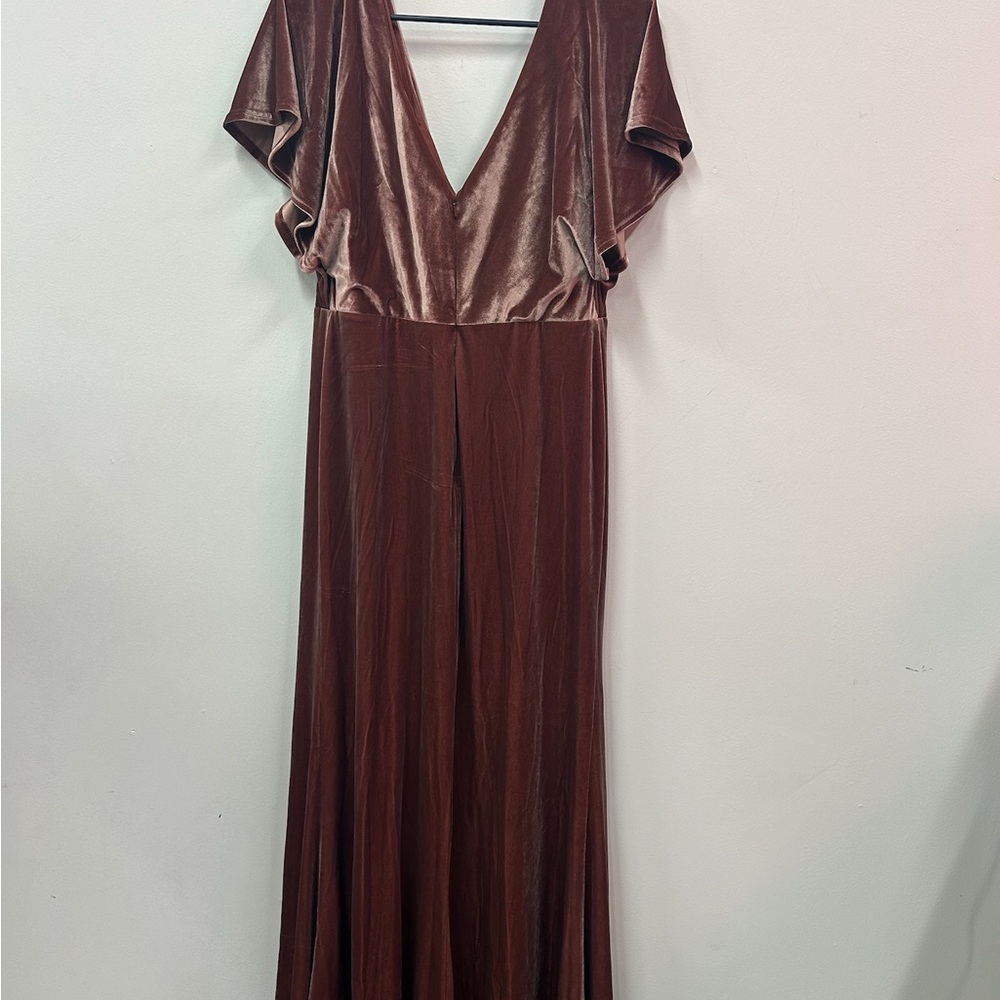 Revelry Dusty Rose Long Dress V-Neck Size 12